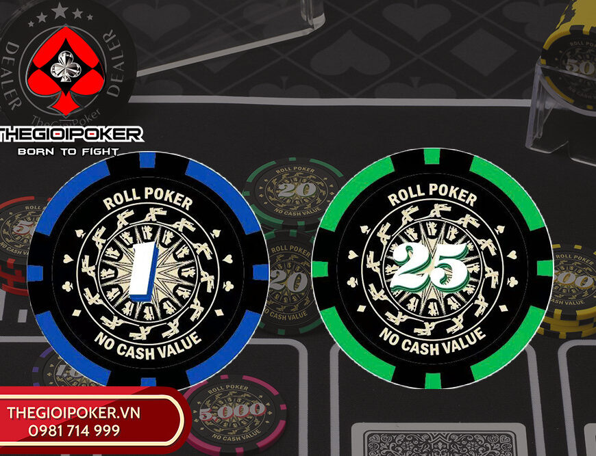 ThếGiớiPoker ra mắt thêm mẫu chip poker mới của bộ chip poker Roll