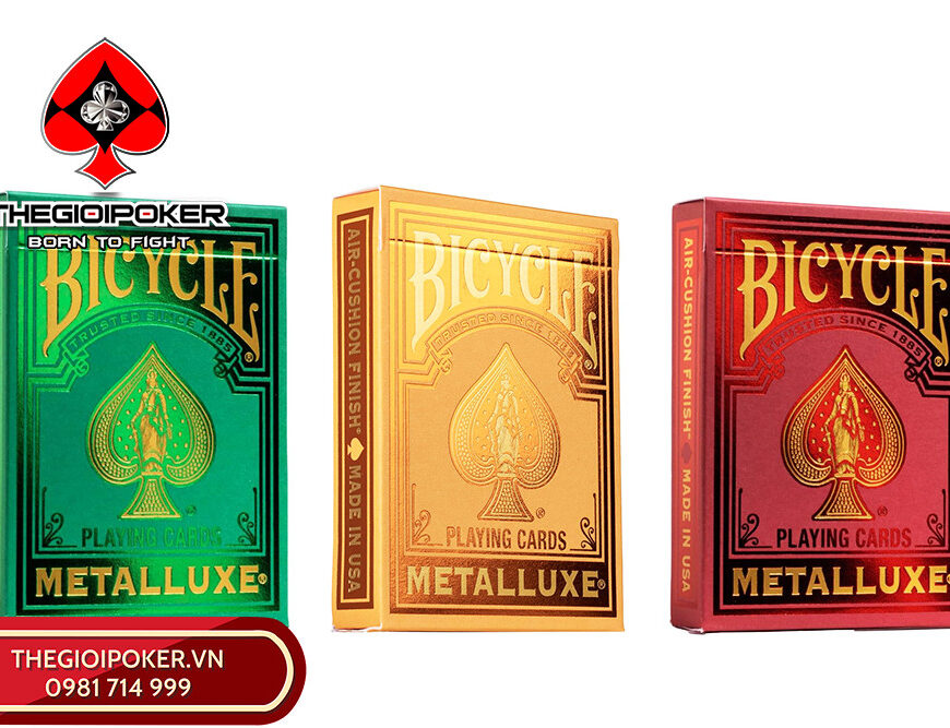 Bộ sưu tập bài tây nhựa poker Metalluxe của Bicycle