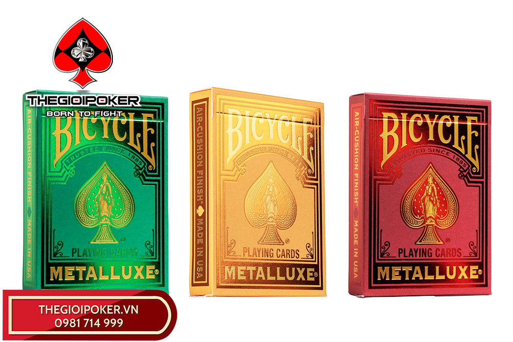 Bộ sưu tập bài tây nhựa poker Metalluxe của Bicycle