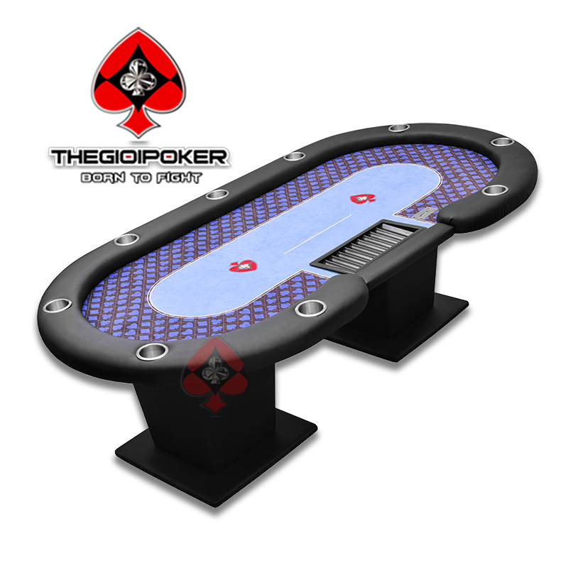 Bàn poker được thiết kế dành cho 9 đến 10 người chơi