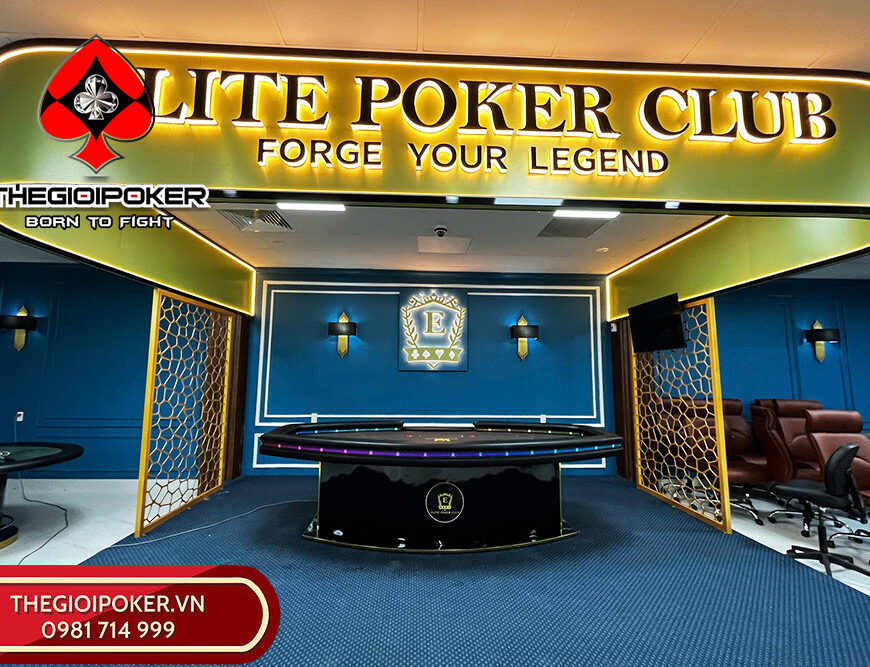 Setup bàn poker final livestream giải đấu trực tiếp cho Elite Poker club tại Hải Phòng