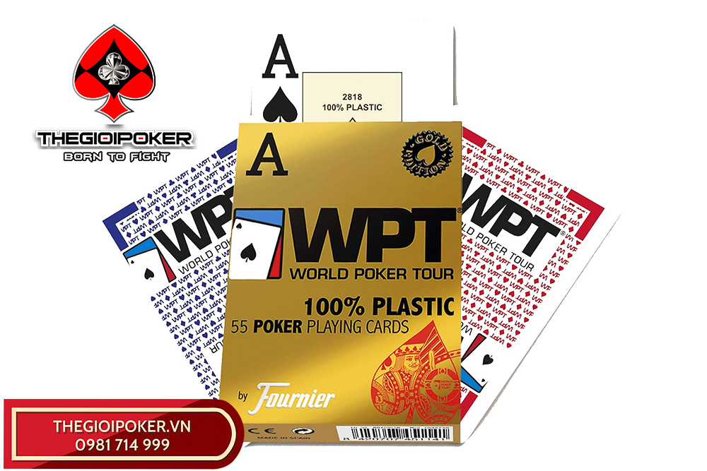 Bài Poker WPT Fourier được làm từ chất liệu 100% plastic cao cấp