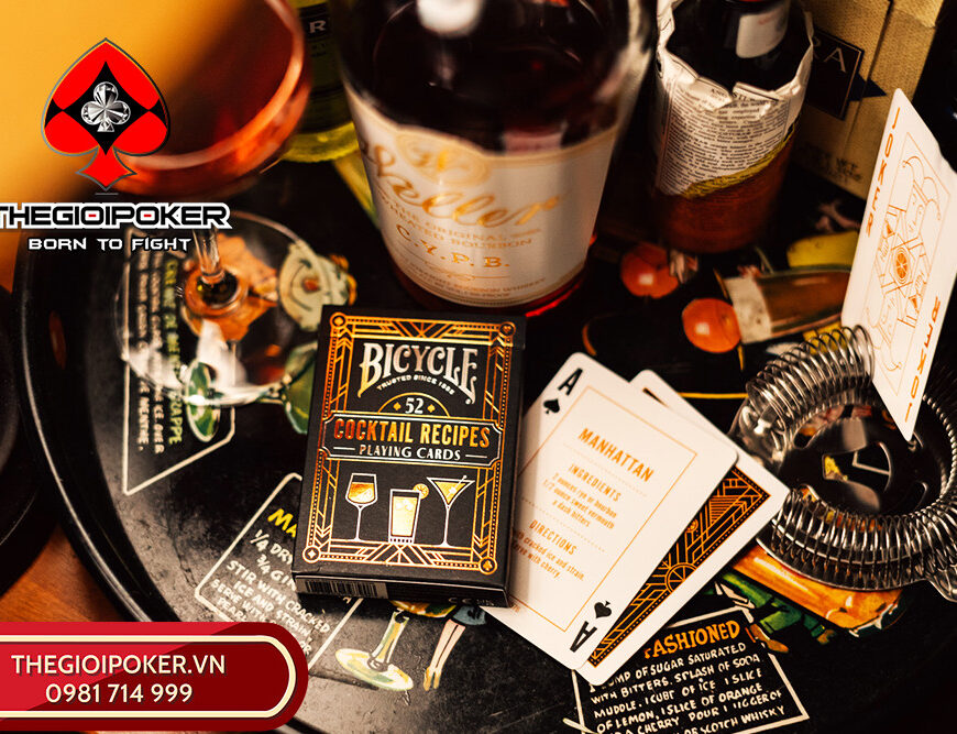 Khám phá bộ bài poker Bicycle Cocktail Recipes