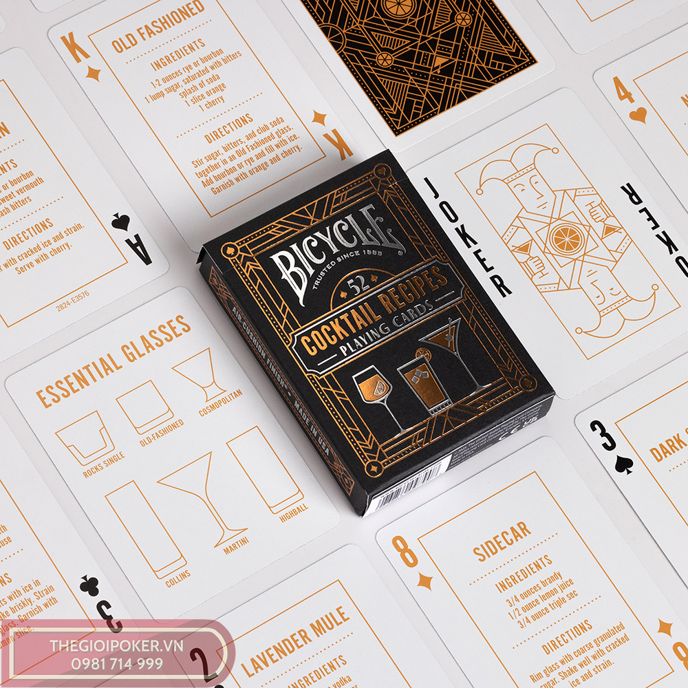 Mỗi lá bài poker đều là một công thức pha chế Cocktail đầy nghệ thuật