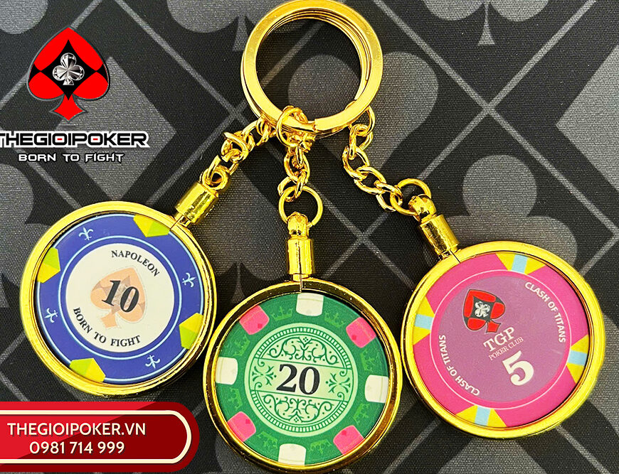 Móc khoá keychains poker chip by Thế Giới Poker