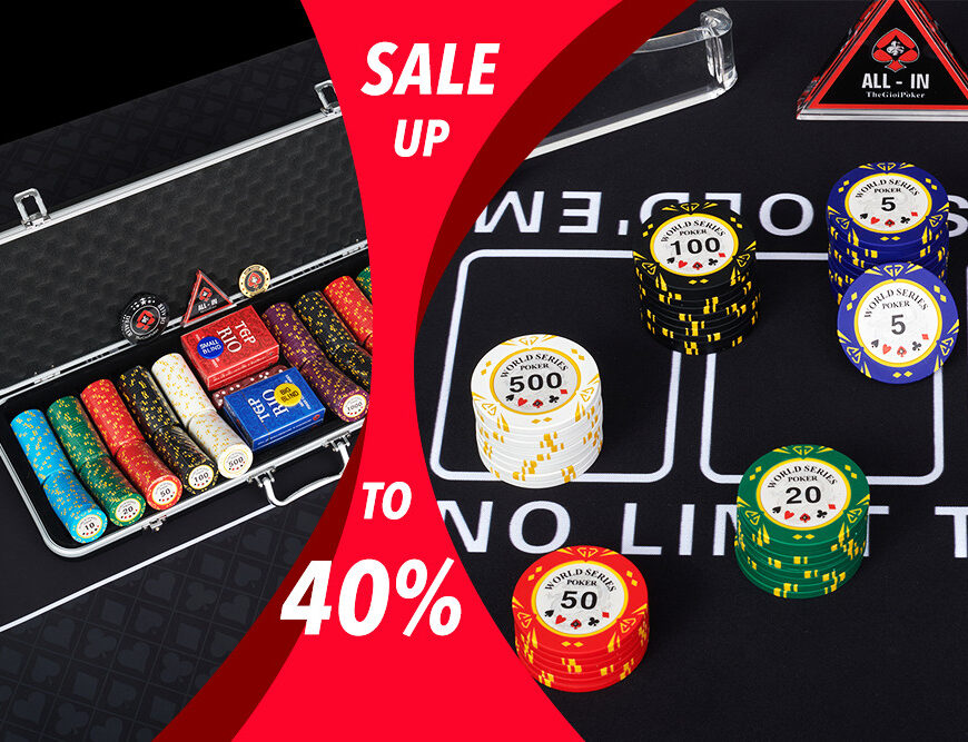 Bộ chip Poker WSOP giảm 40%