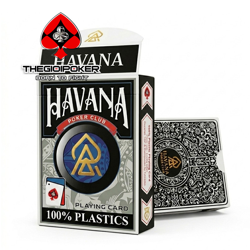 Bài poker Havana màu đen sang trọng
