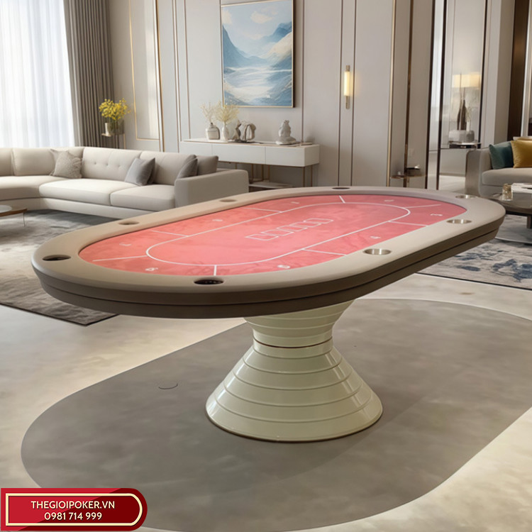 Bàn Poker BVM Luxury màu đỏ nổi bật