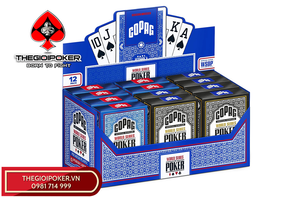 Hộp bài poker Copag Wsop gồm 12 bộ bài nhựa cao cấp